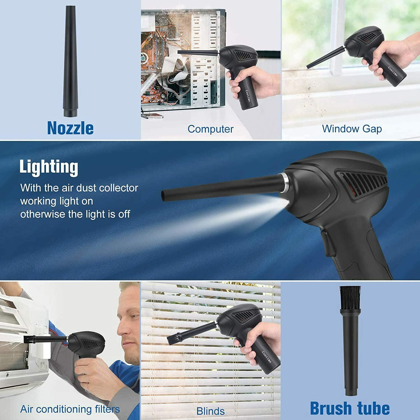 Rechargeable Air Duster Electric Cleaner Cleaning Blower For Car-PC-Keyboard-Pet