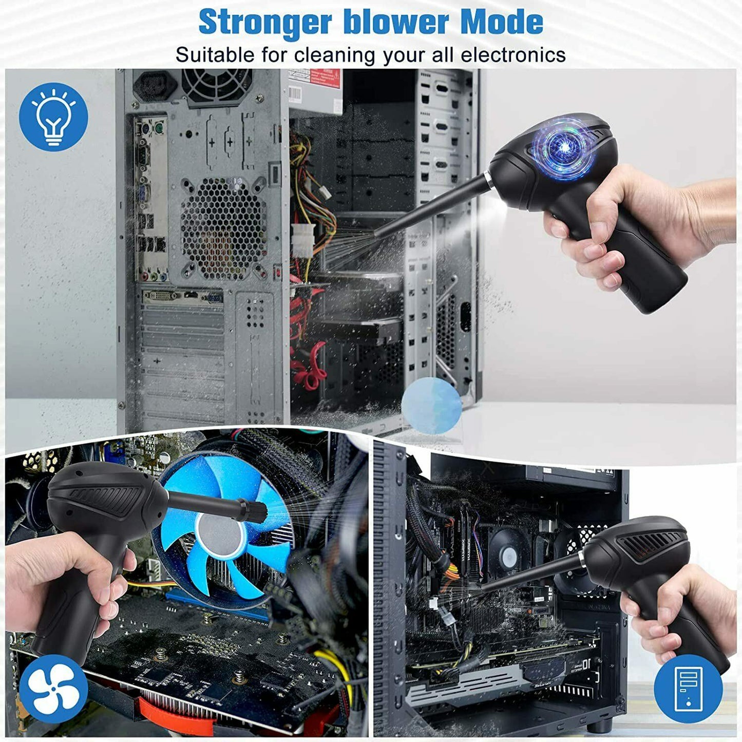 Rechargeable Air Duster Electric Cleaner Cleaning Blower For Car-PC-Keyboard-Pet